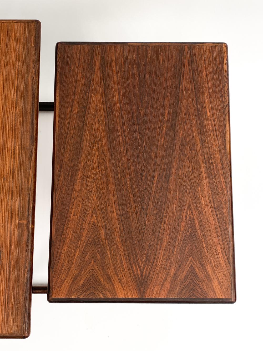 Set of Three Kai Kristiansen VM-143 Rosewood Nesting Tables For Sale 2