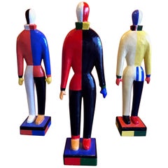 Set of Three Kazimir Malevich Guggenheim Museum Papier Mâché Figures 1996 SRGF