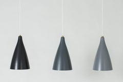 Set di tre lampade da soffitto in metallo laccato di Böhlmarks