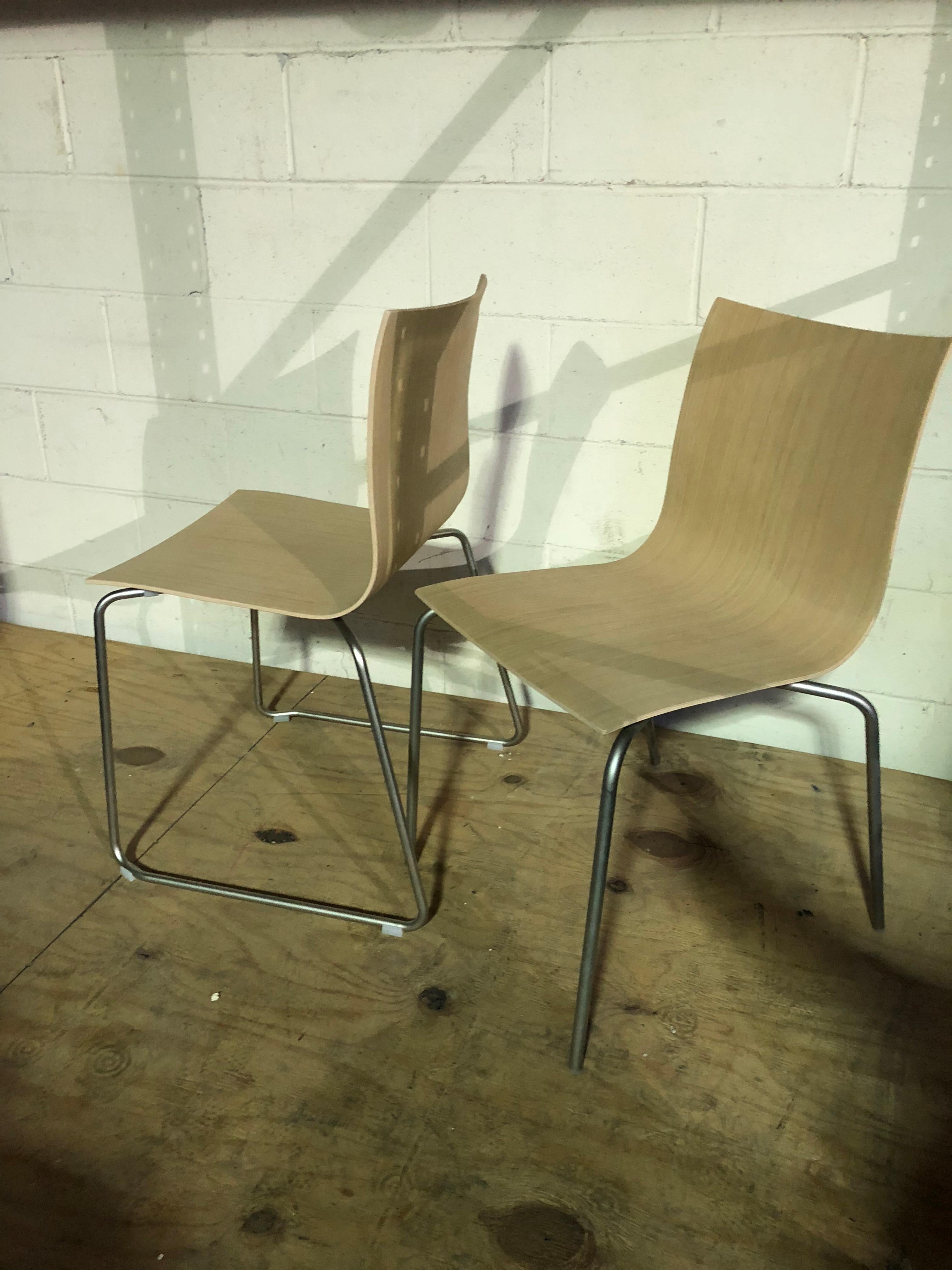 Modern Set of Three LaPalma Thin and Hole Chairs