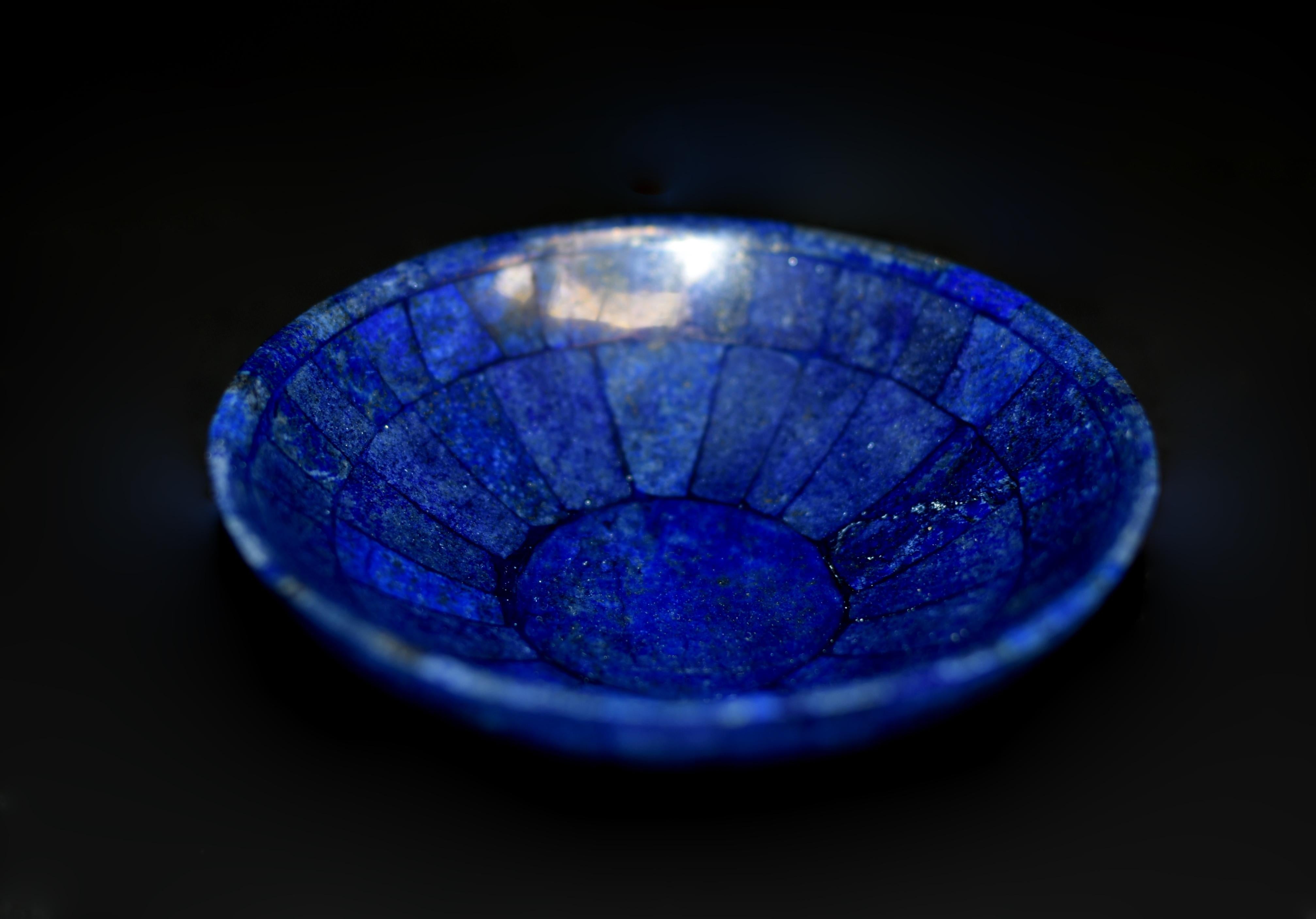 Set of Three Lapis Lazuli Bowls 8