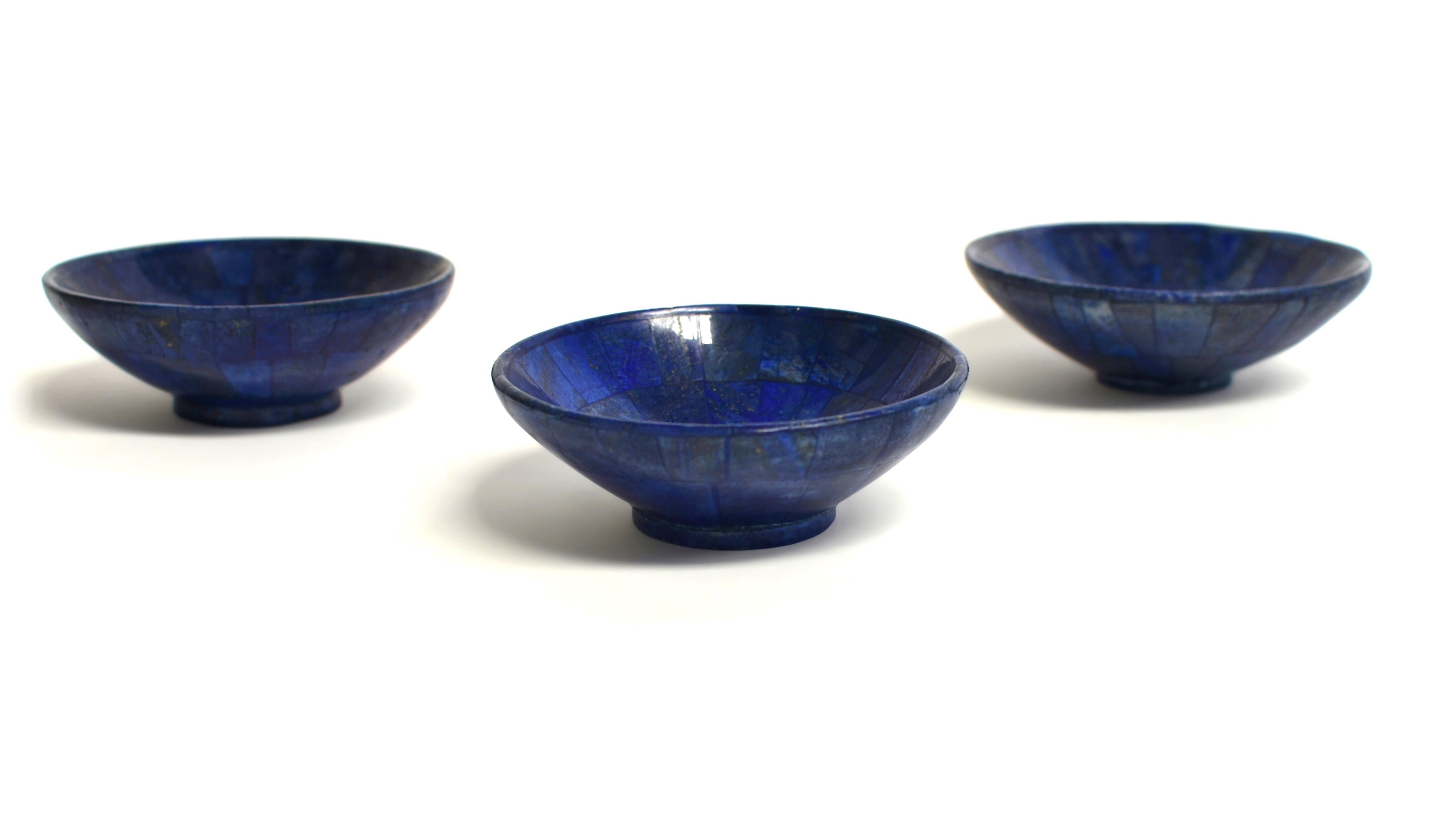 Set of Three Lapis Lazuli Bowls 14