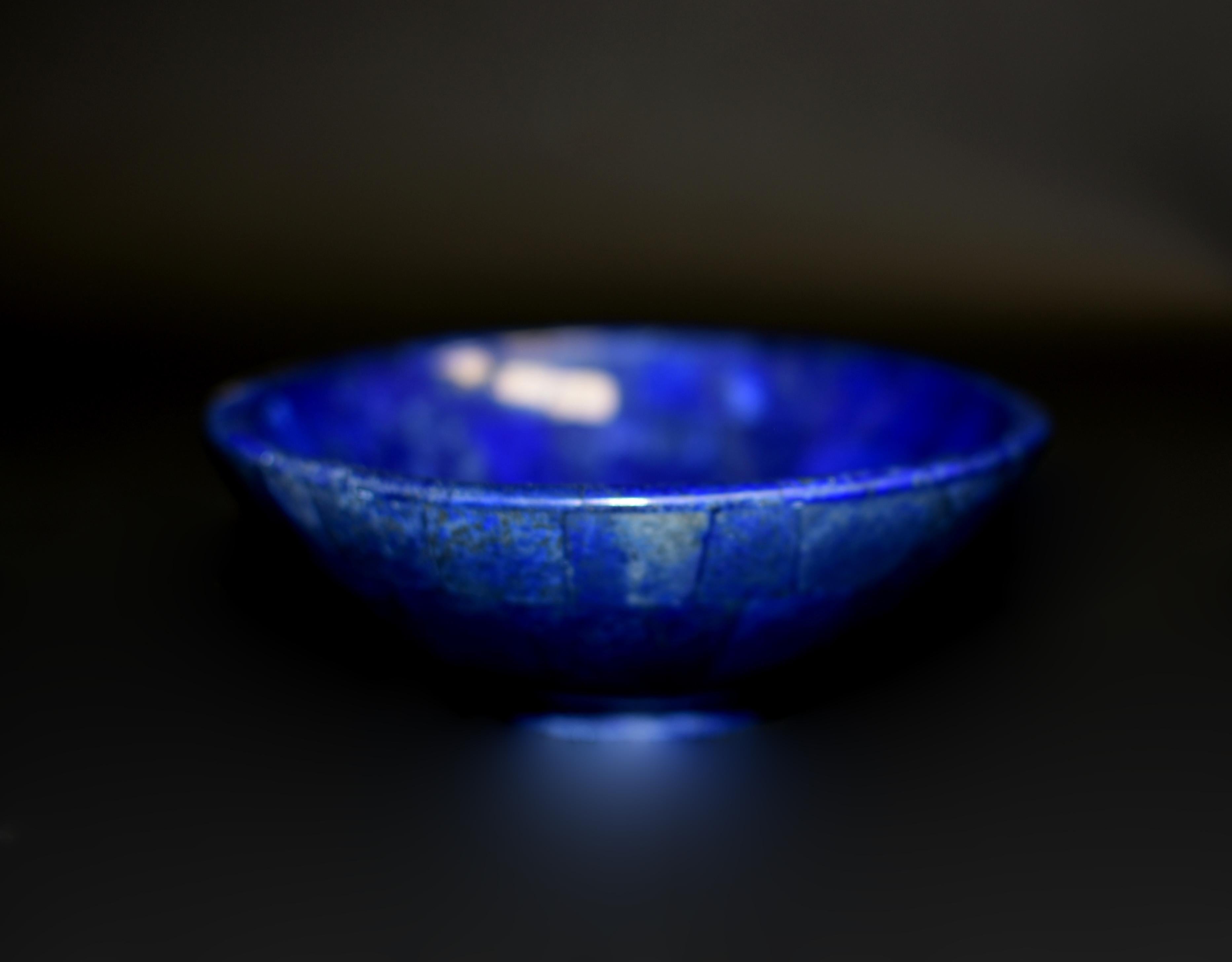 Set of Three Lapis Lazuli Bowls In Good Condition In Somis, CA