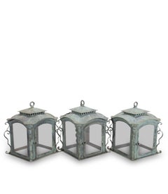 Conjunto de tres grandes faroles franceses del siglo XIX