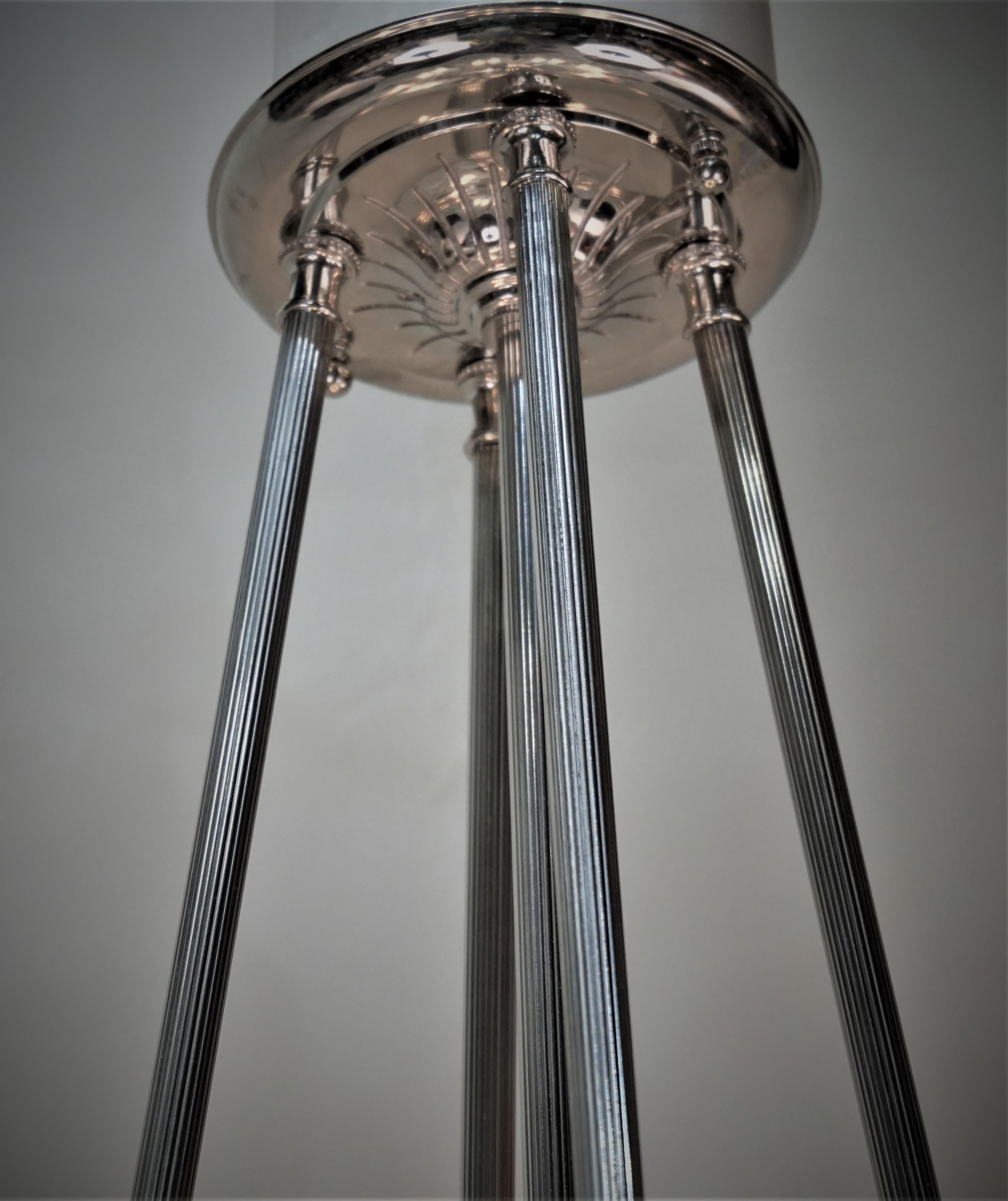  Large Art Deco Chandelier by Sabino 2