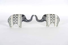 Set of Three Large Elephants in Lucite Made by Abraham Palatnik