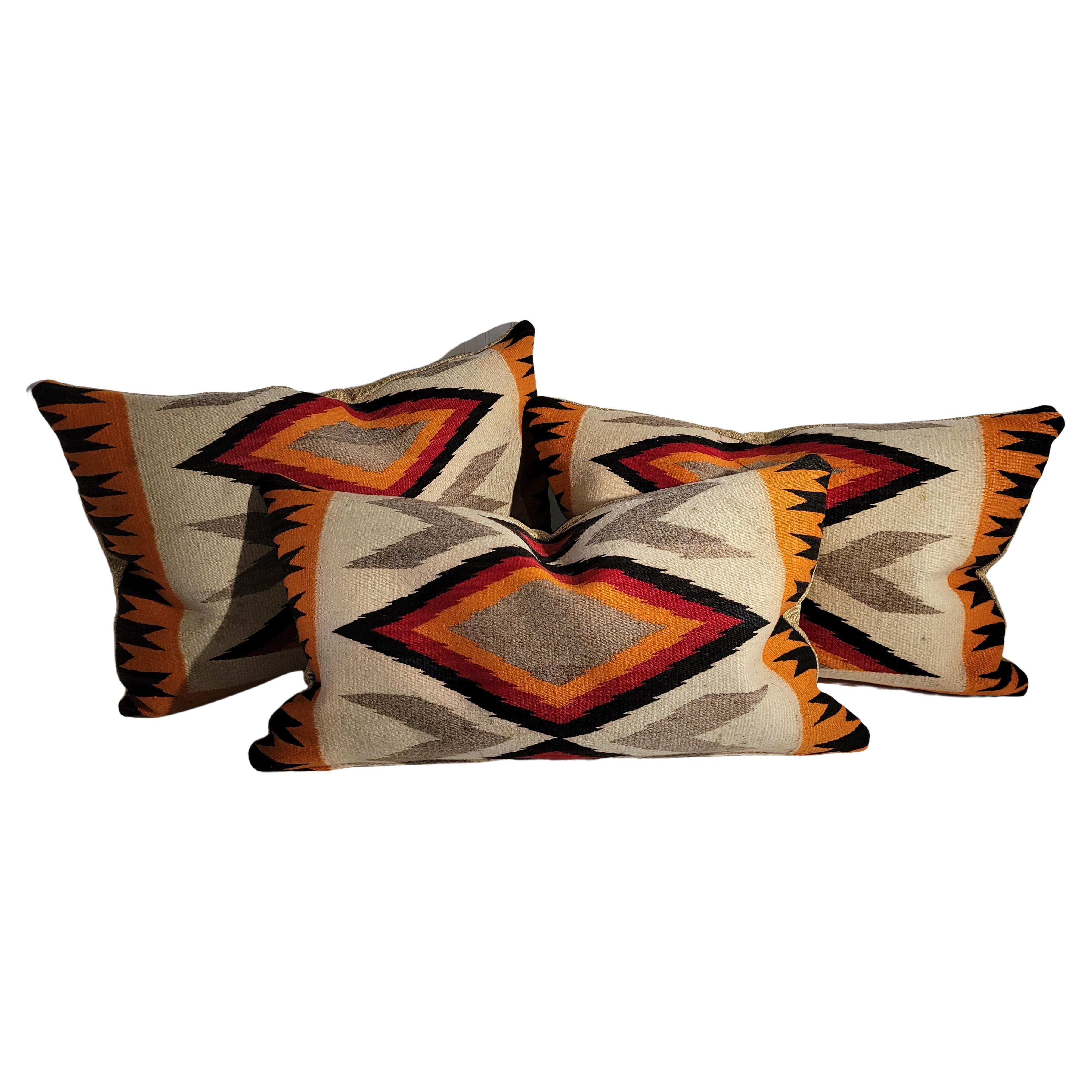 Set of Three Large Eye Dazzler Pillows For Sale