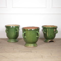 Set of Three Large French Castelnaudary Planters