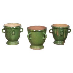 Set of Three Large French Castelnaudary Planters