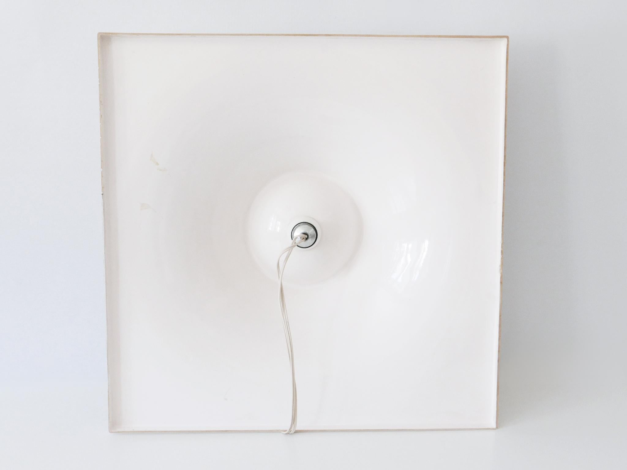 Set of Three Large Mid-Century Modern Fiberglass Sconces or Wall Lamps 1970s For Sale 8