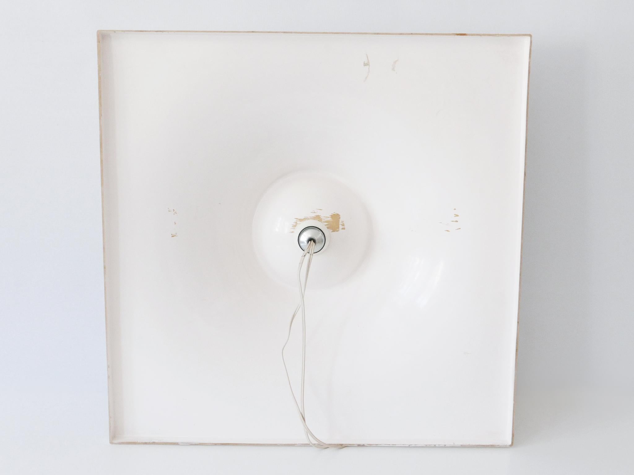 Set of Three Large Mid-Century Modern Fiberglass Sconces or Wall Lamps 1970s For Sale 9
