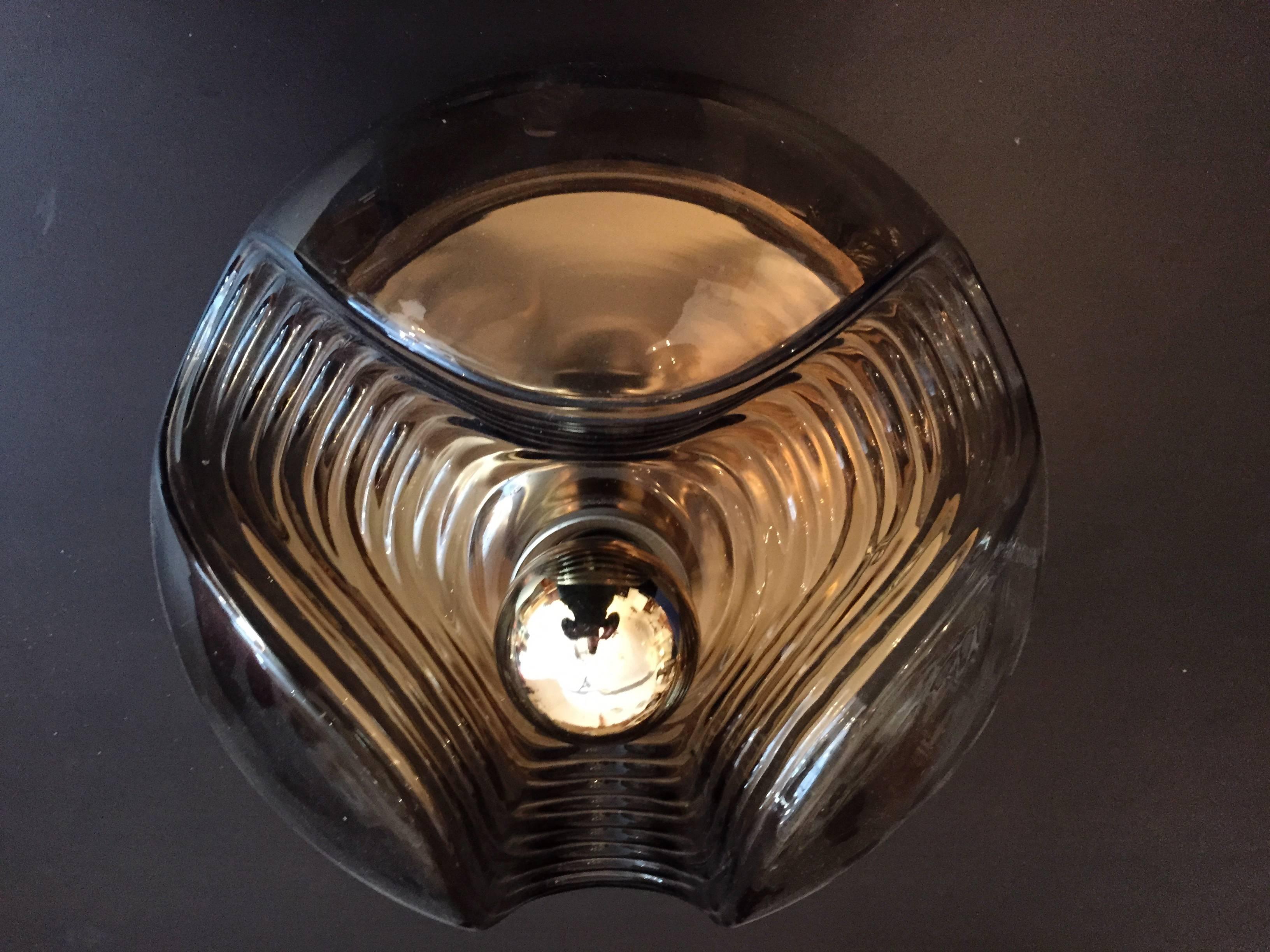 Mid-Century Modern Set of Three Large Peill and Putzler Space Age Lights For Sale