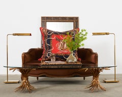 Set of Three Large Ralph Lauren Equestrian Silk Scarf Pillows