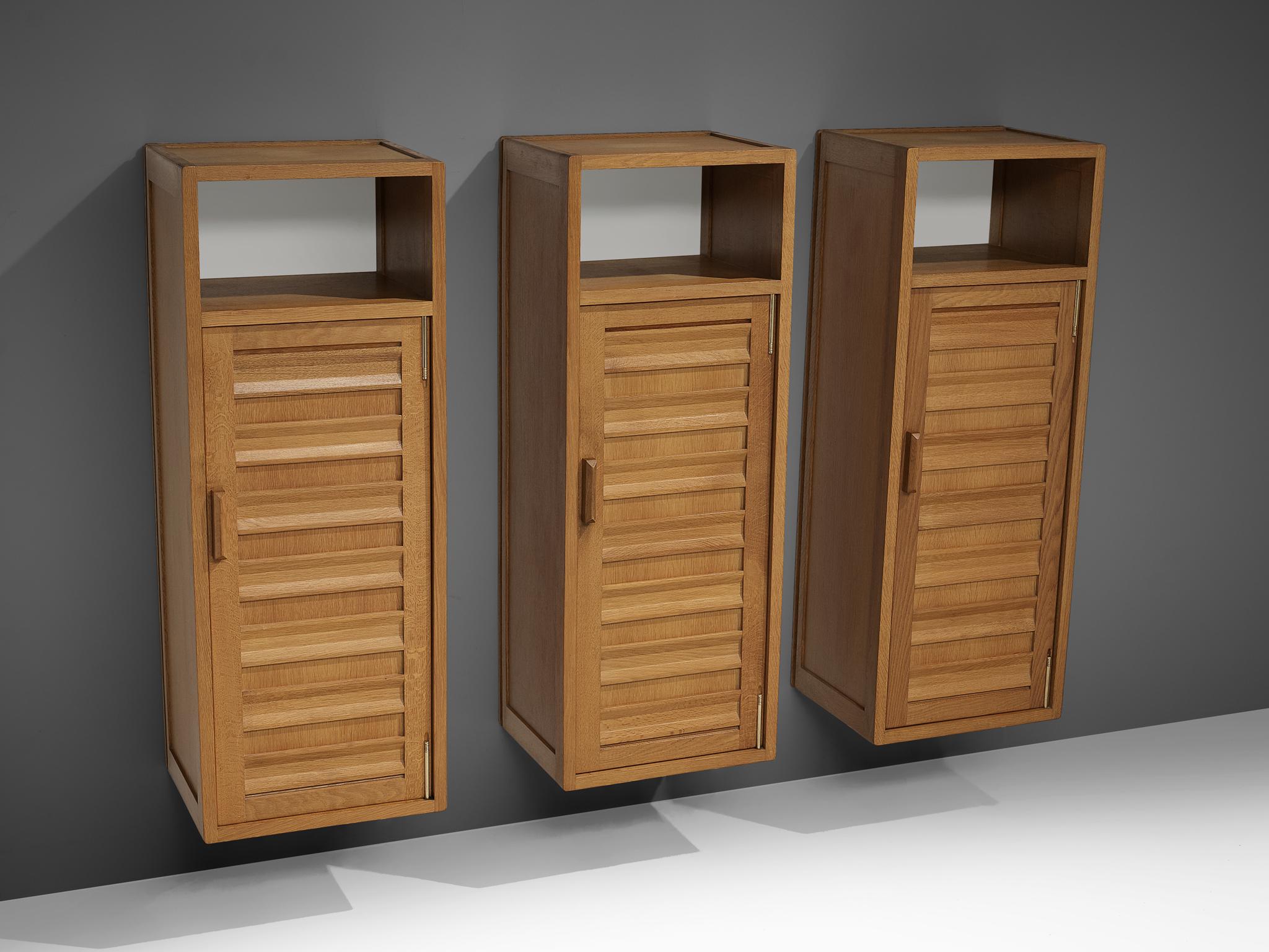Set of Three Large Wall Cabinets In Good Condition In Waalwijk, NL