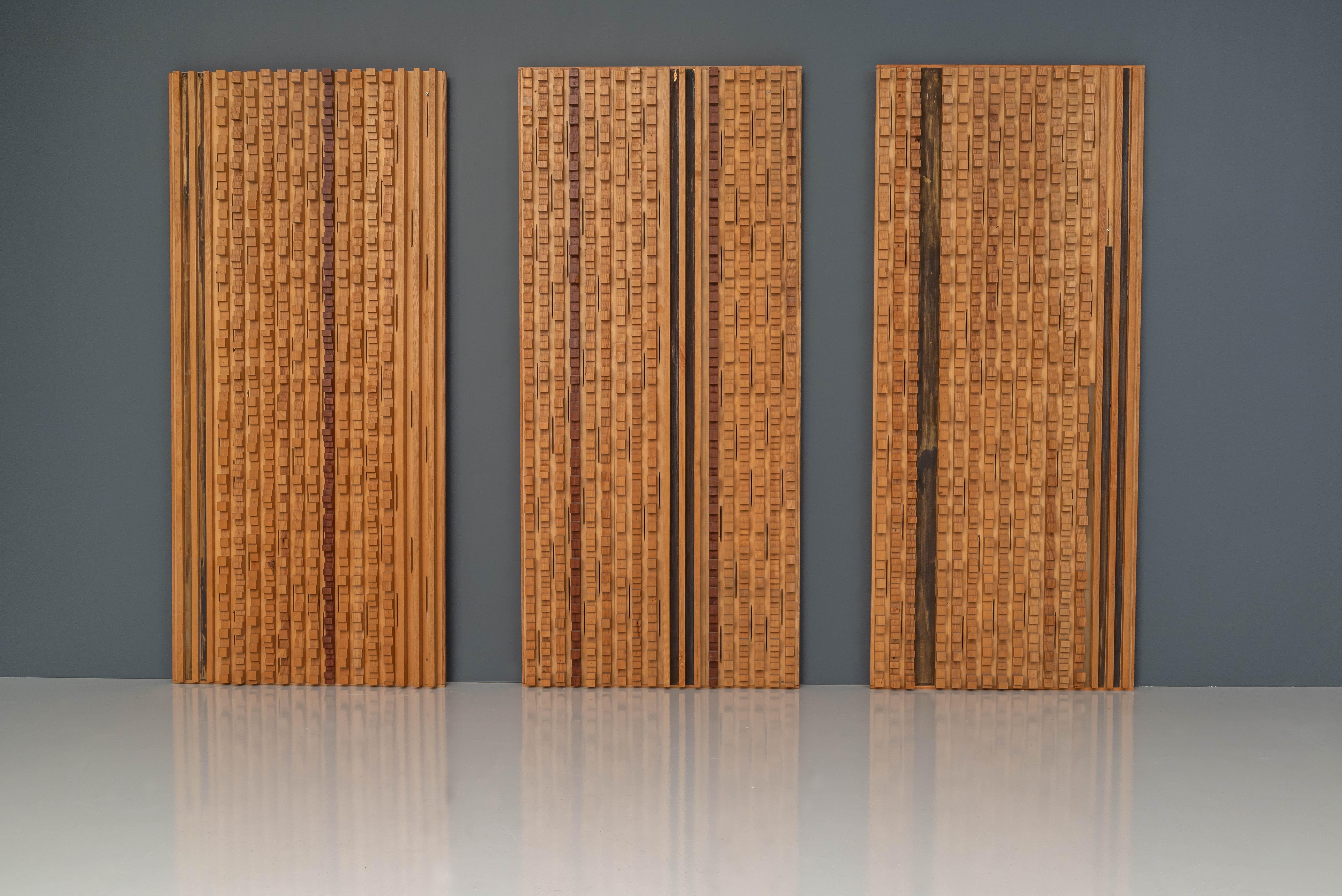 Set of Three Large Wall Panels by Stefano d'Amico, Italy, 1974 For Sale 2