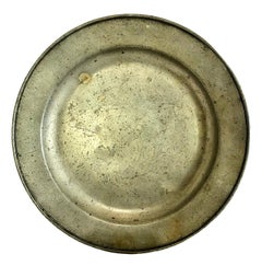 Set of Three Late 18th-century European Pewter Dinner Plates