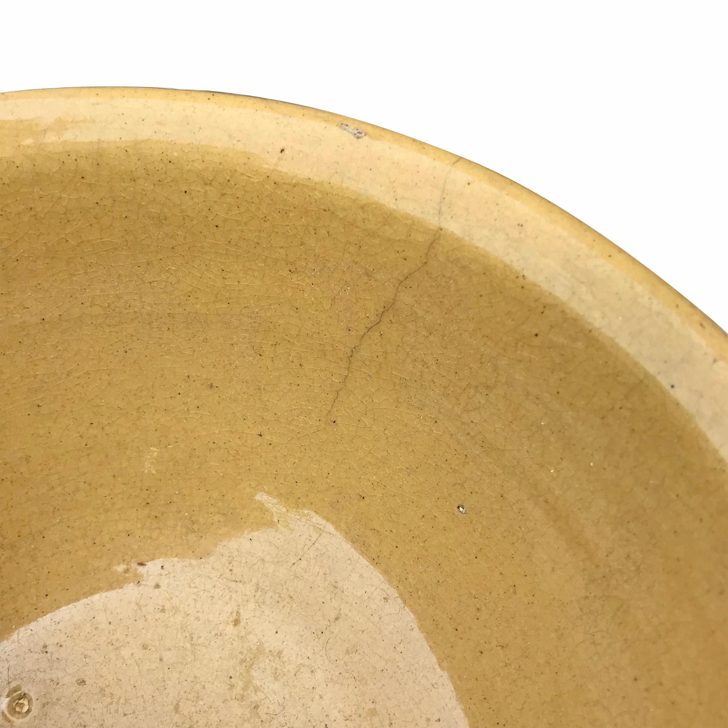 Set of Three Late 19th Century Yellow Ware Mixing Bowls 1