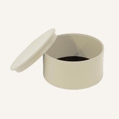 Set di tre scatole in pelle rigenerata con coperchio CLAUDIA