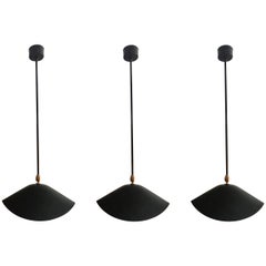 Set of Three "Library" Lights by Serge Mouille,  Made in France, 2005