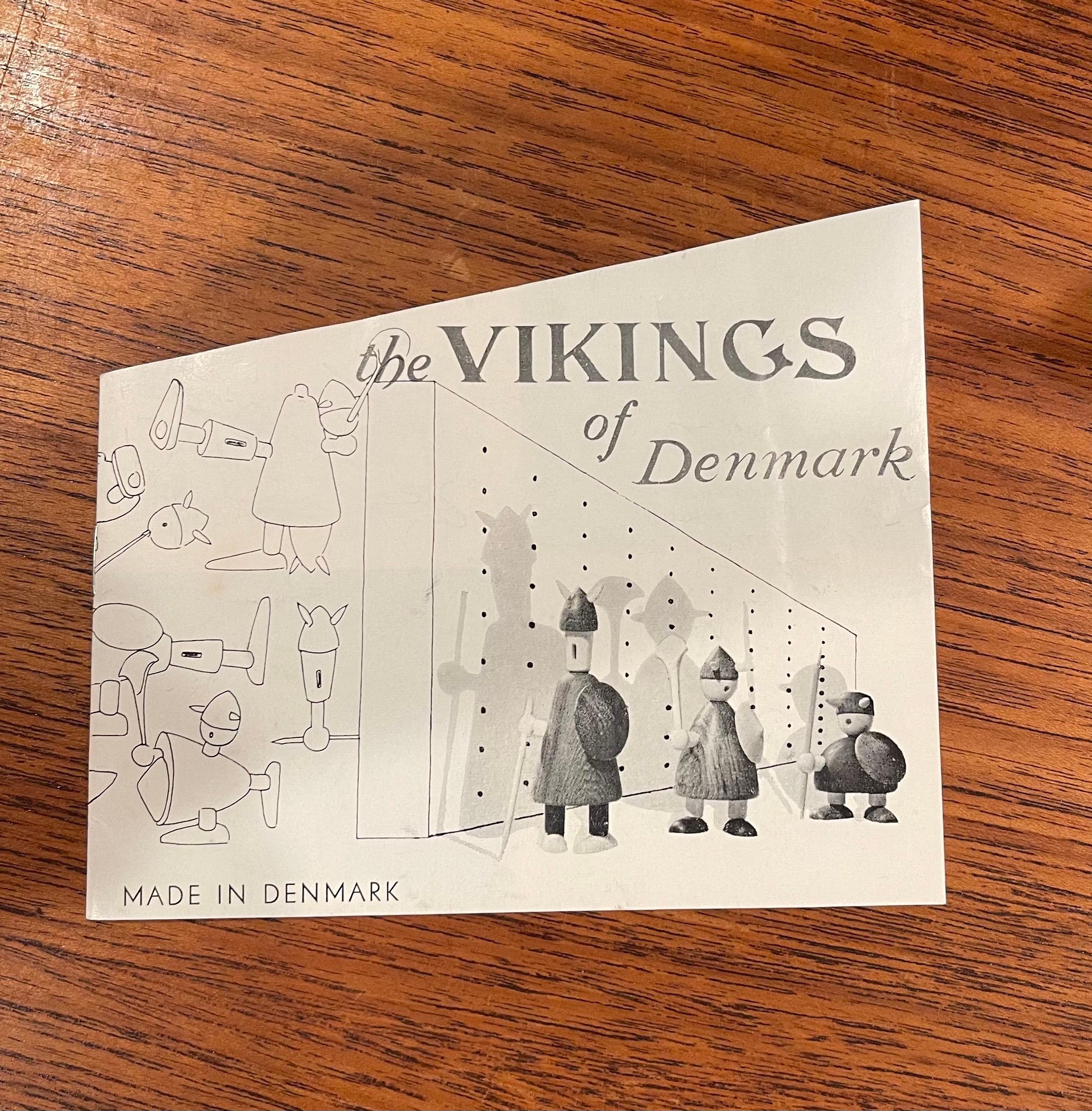20th Century Set of Three Like New Mid-Century Danish Vikings Figures w/ Box by Jacob Jensen