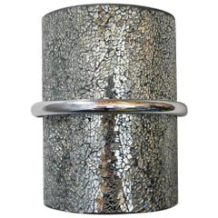 Set of Three Limited Edition Italian Sconces with Crackled Glass