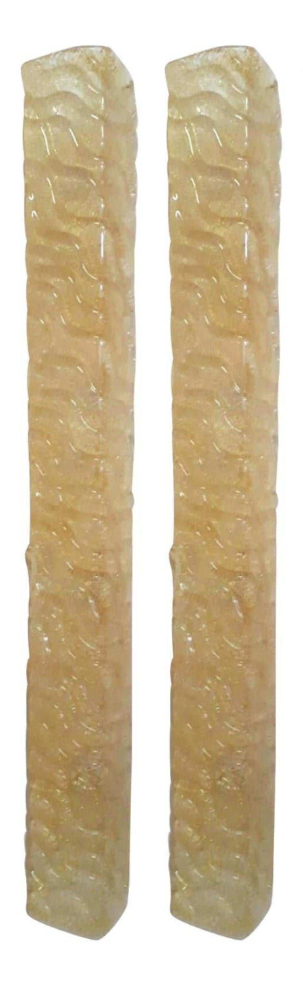 Juego de tres candelabros largos de ámbar Canale de Barovier e Toso, Italia, años 60. Italiano en venta