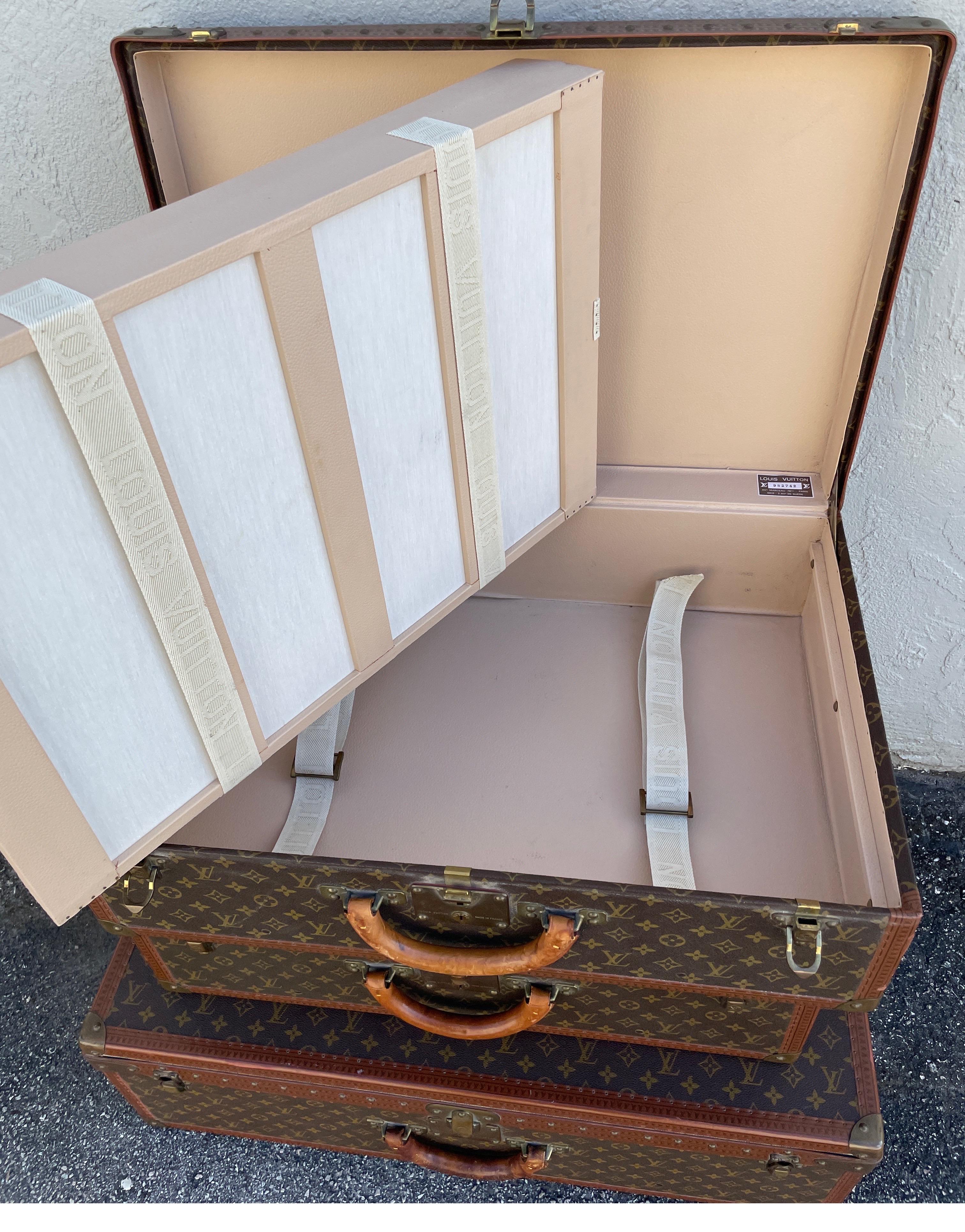 Set of Three Louis Vuitton Hard Sided Suitcases For Sale 7