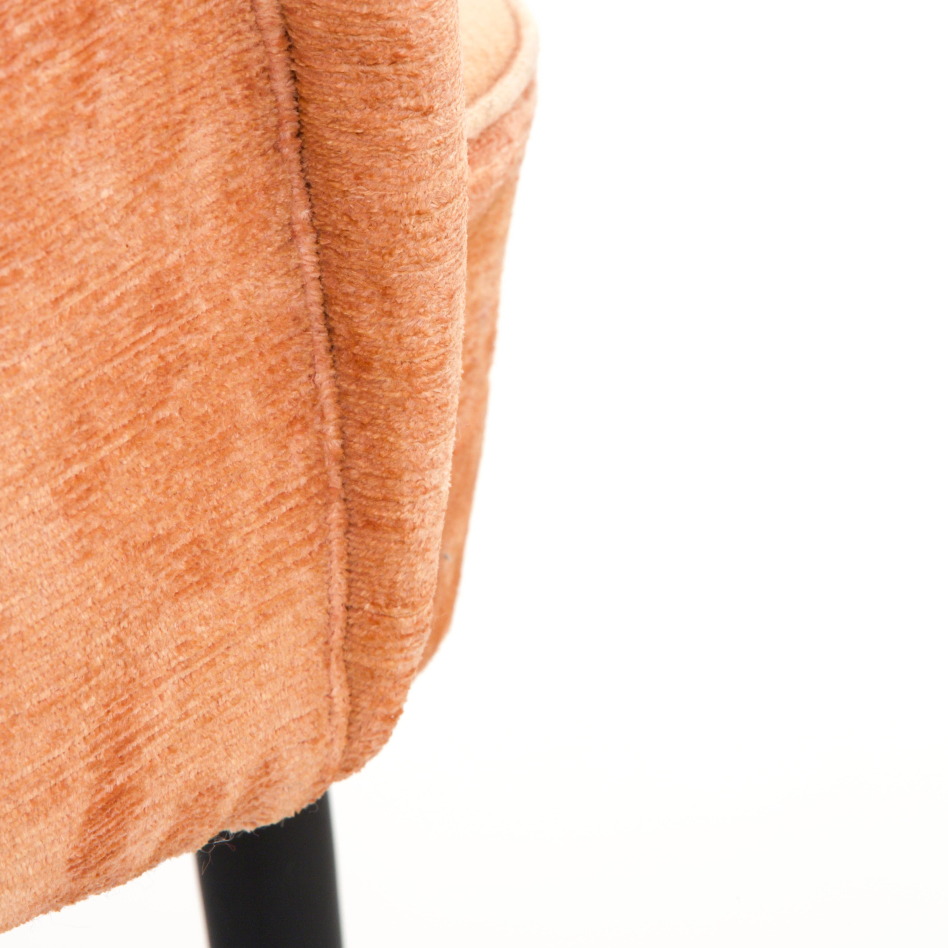 Ensemble de trois chaises longues en velours rose de Carlo Pagano pour Arflex, Italie 1952 en vente 4