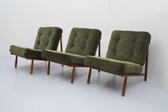 Set of three Lounge Chairs in Beech by Alf Svensson for DUX, Sweden, 1952