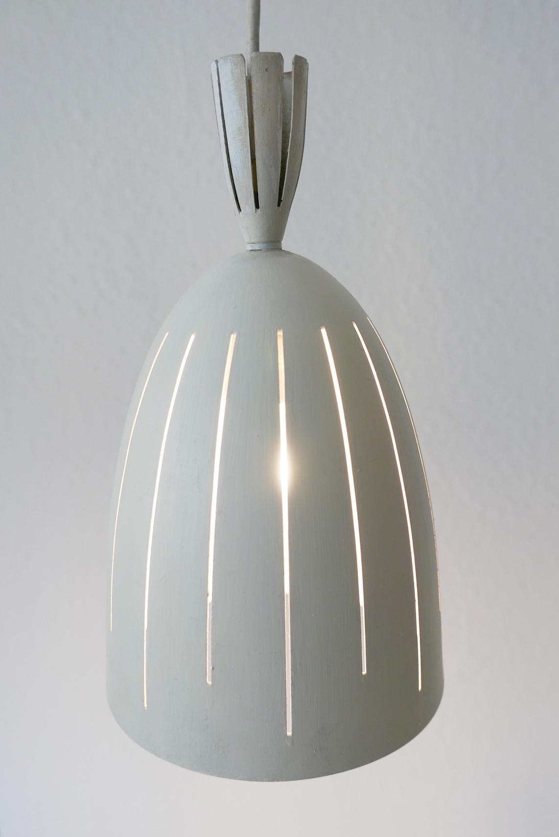 Set of Three Lovely Mid-Century Modern Diabolo Pendant Lamps, 1950s, Germany For Sale 3