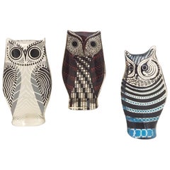 Vintage Set of Three Lucite Owls by Abraham Palatnik, 1970s