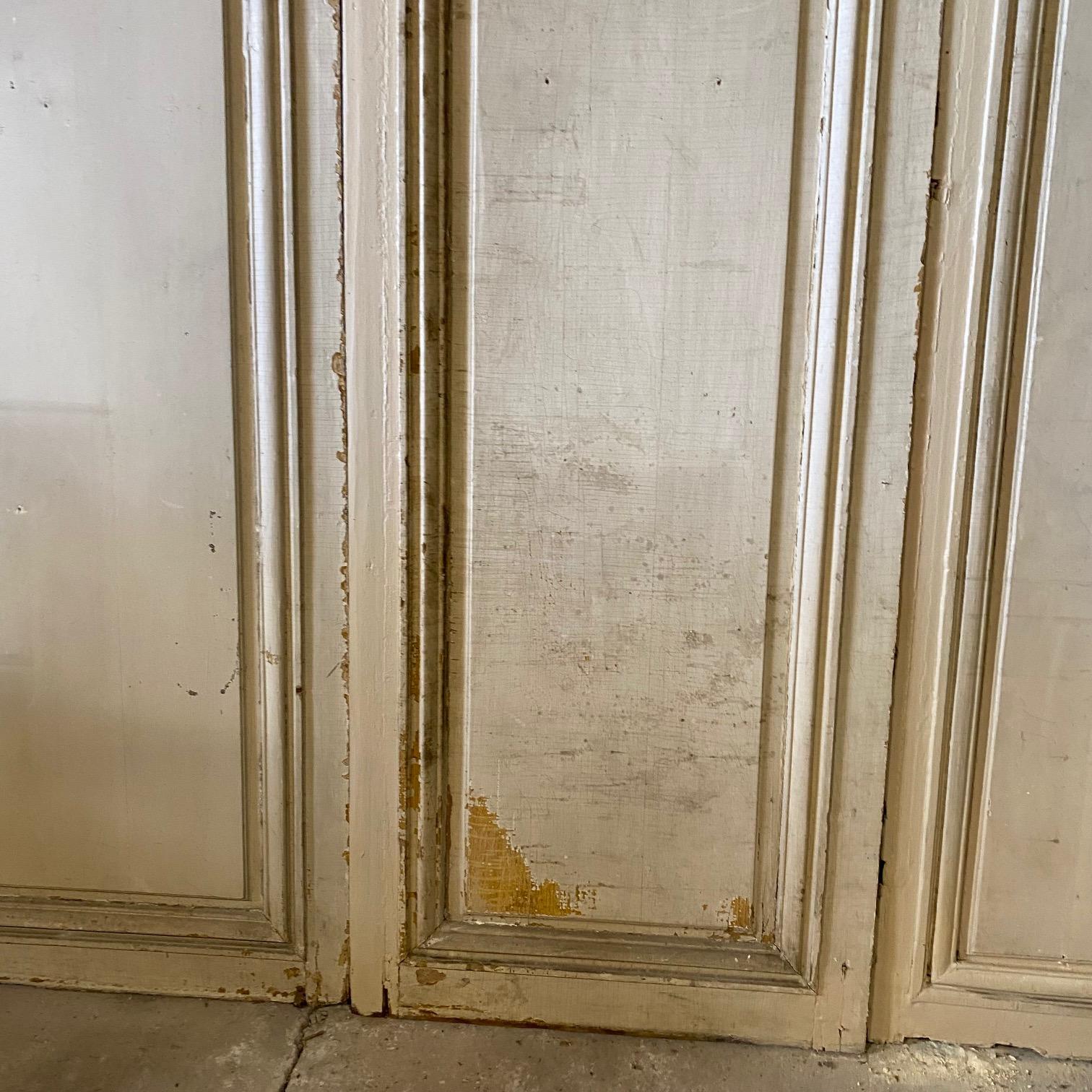 Louis XV Set of Three Magnificent  9 Ft 8” French 18th Century Painted Chateau Panels For Sale