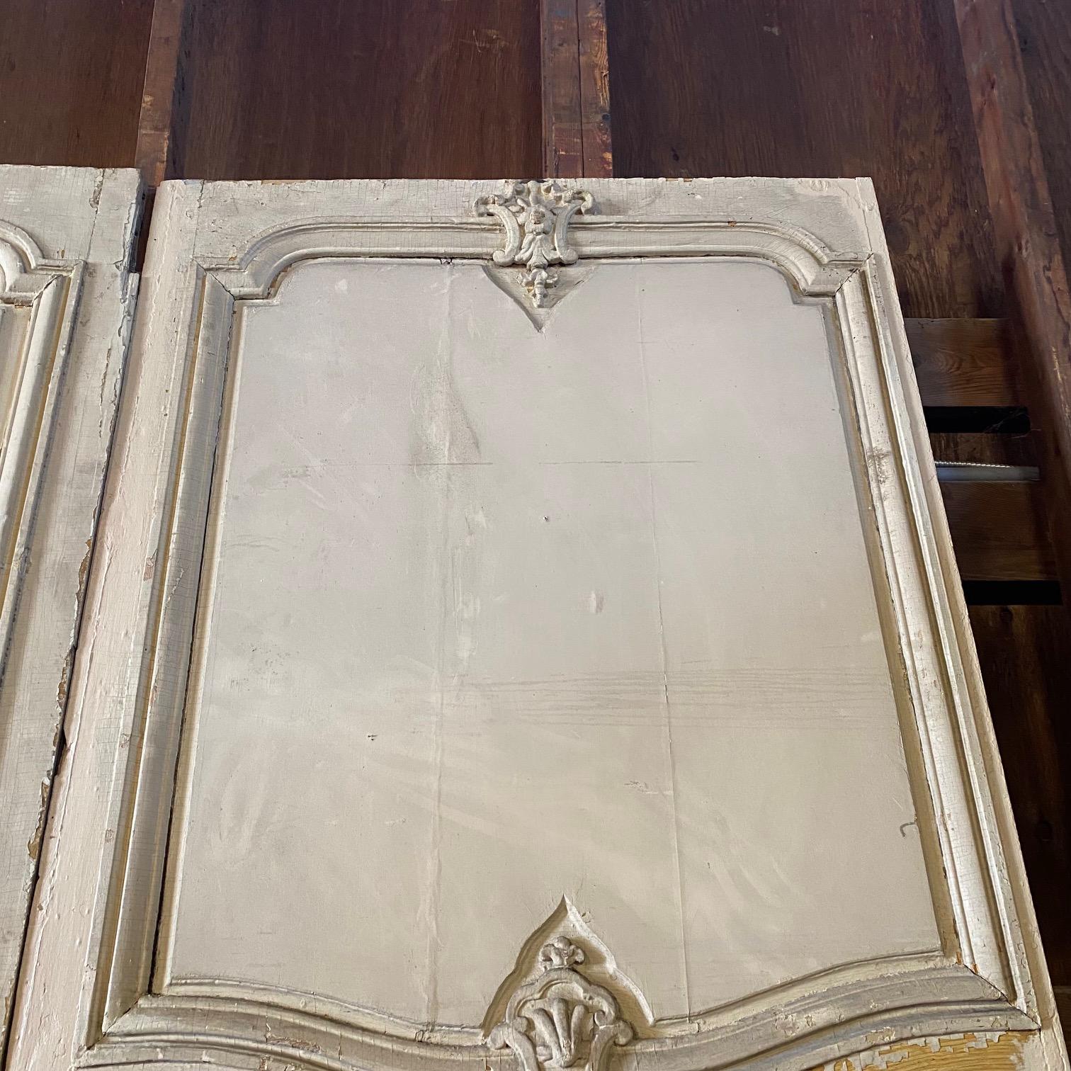 Set of Three Magnificent  9 Ft 8” French 18th Century Painted Chateau Panels For Sale 2