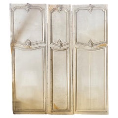 Set of Three Magnificent  9 Ft 8” French 18th Century Painted Chateau Panels