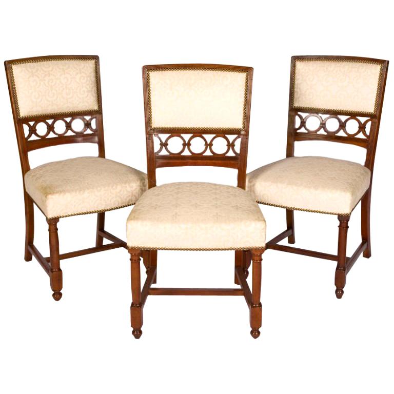 Set of Three Maison Jansen Side Chairs For Sale