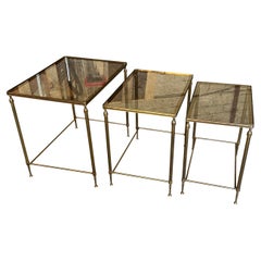 Set Of Three Maison Jansen Style Nesting Tables