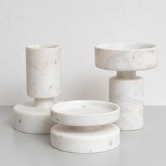 Set von drei Mangiarotti-Marmorvasen von Angelo Mangiarotti, 1968