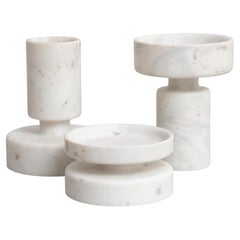 Set of Three Mangiarotti Marbles vase by Angelo Mangiarotti, 1968