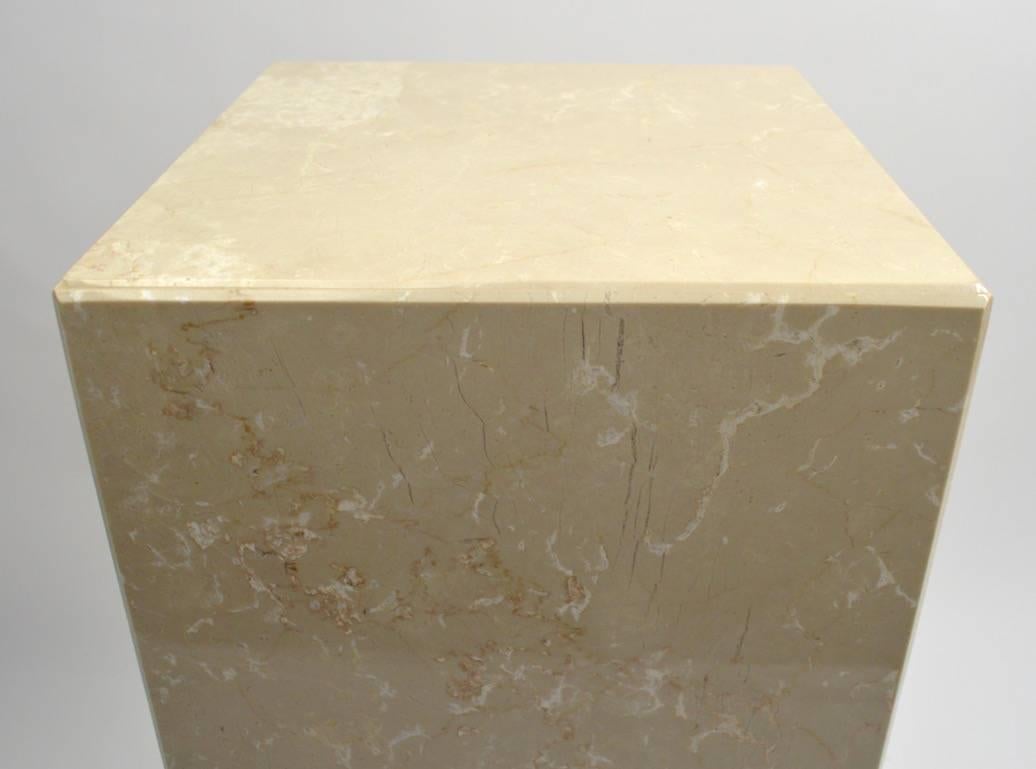 International Style Set of Three Marble Postmodern Pedestals
