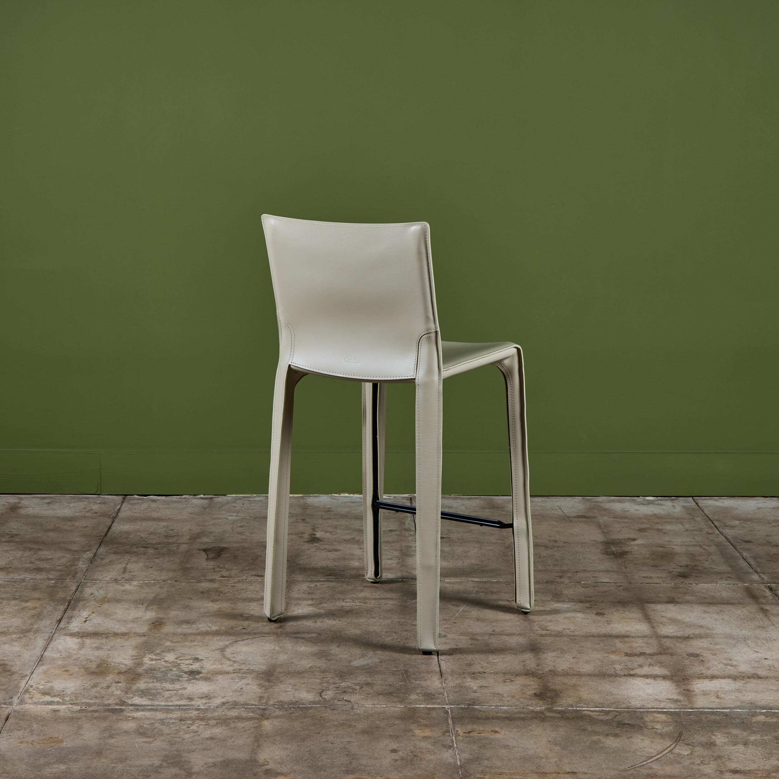 Set of Three Mario Bellini Cab Counter Stools for Cassina For Sale 5