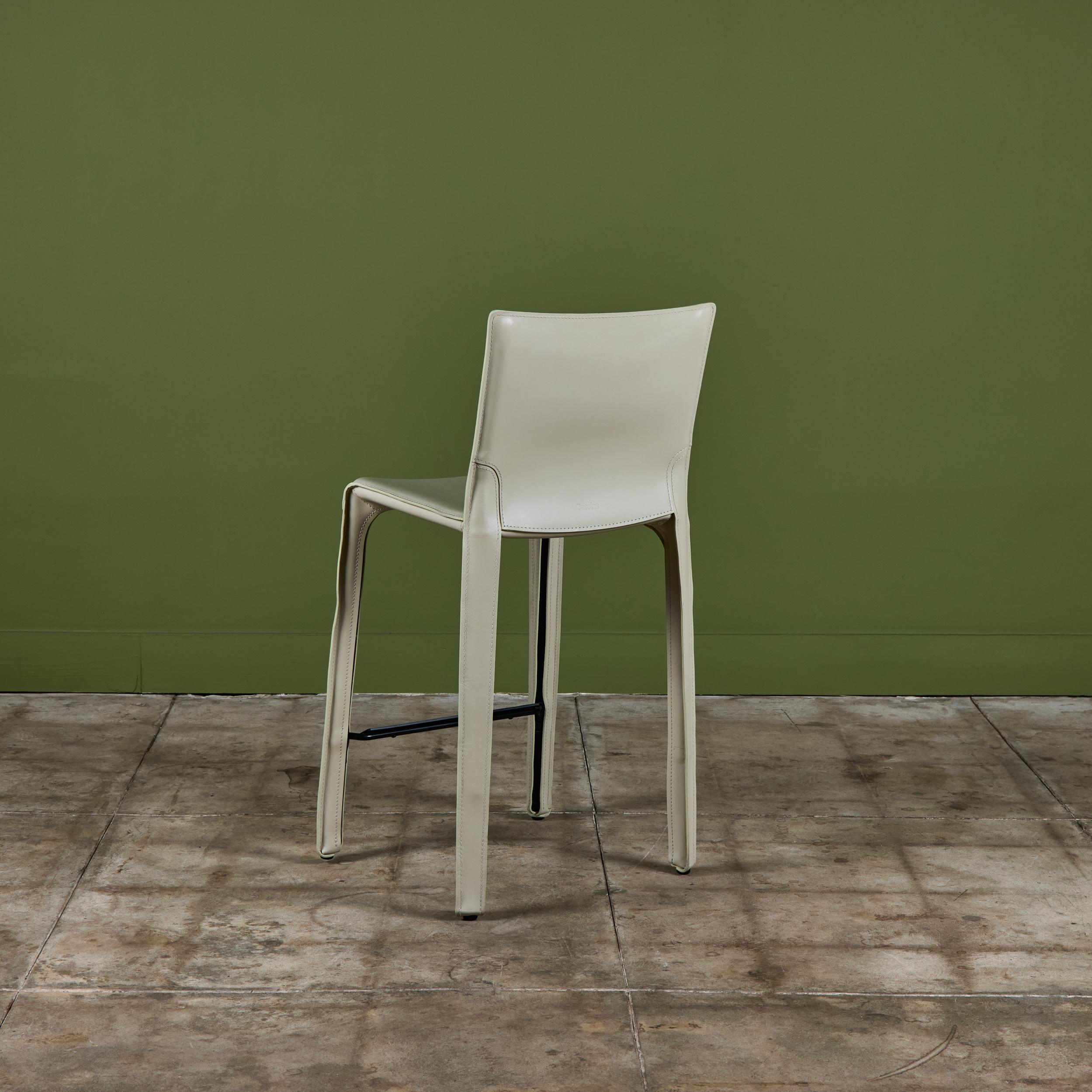 Set of Three Mario Bellini Cab Counter Stools for Cassina For Sale 6