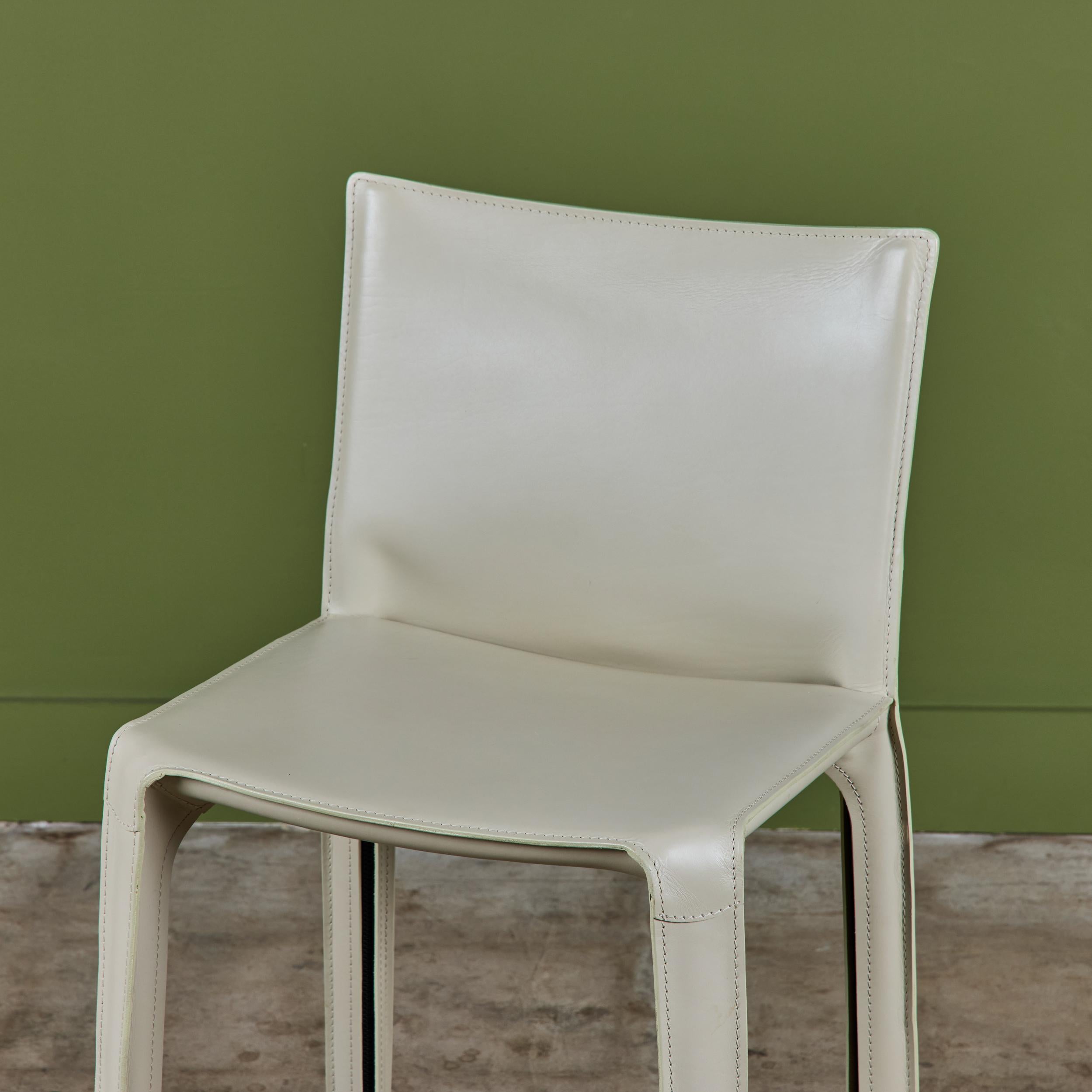 Set of Three Mario Bellini Cab Counter Stools for Cassina For Sale 7