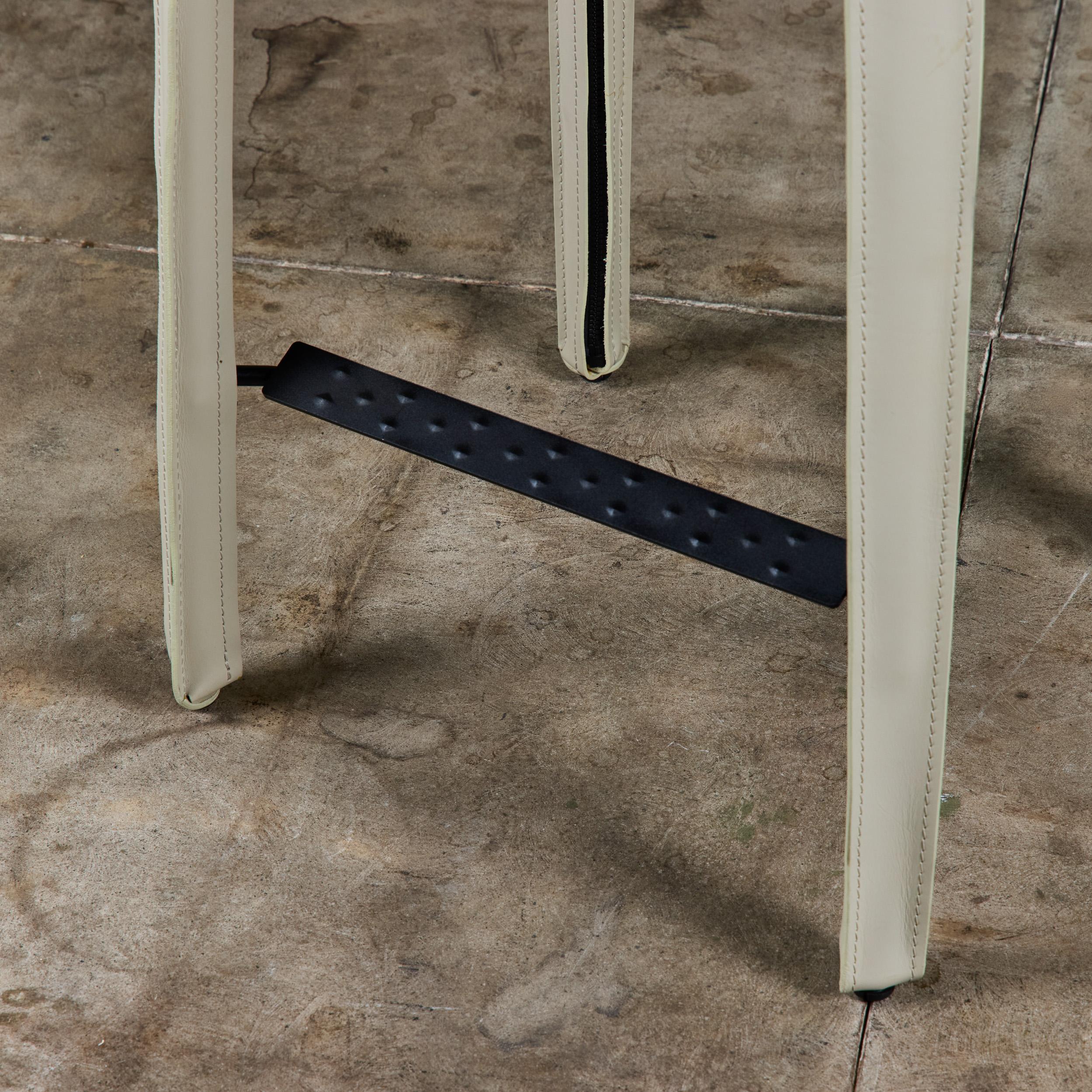 Set of Three Mario Bellini Cab Counter Stools for Cassina For Sale 8