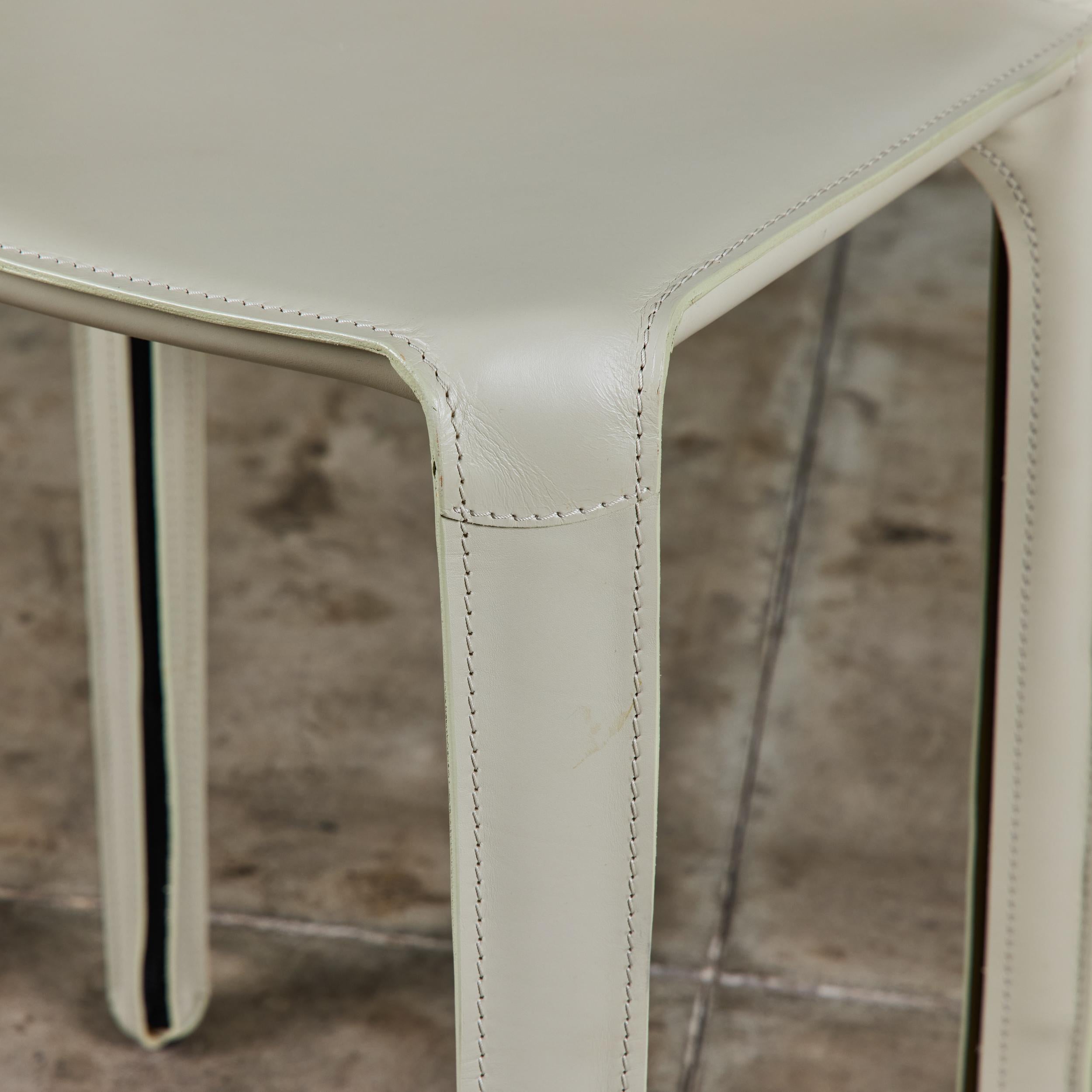 Set of Three Mario Bellini Cab Counter Stools for Cassina For Sale 10