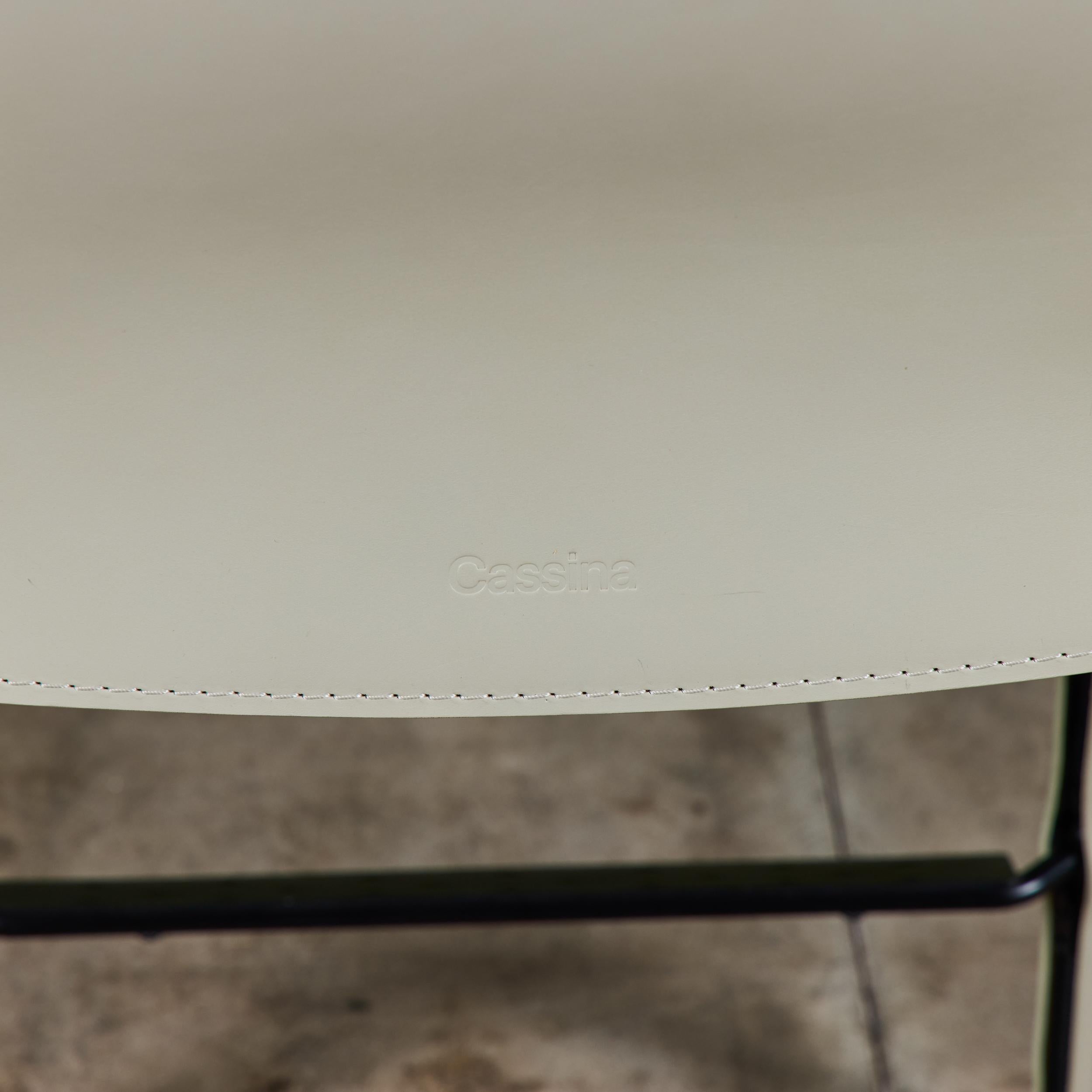 Set of Three Mario Bellini Cab Counter Stools for Cassina For Sale 12