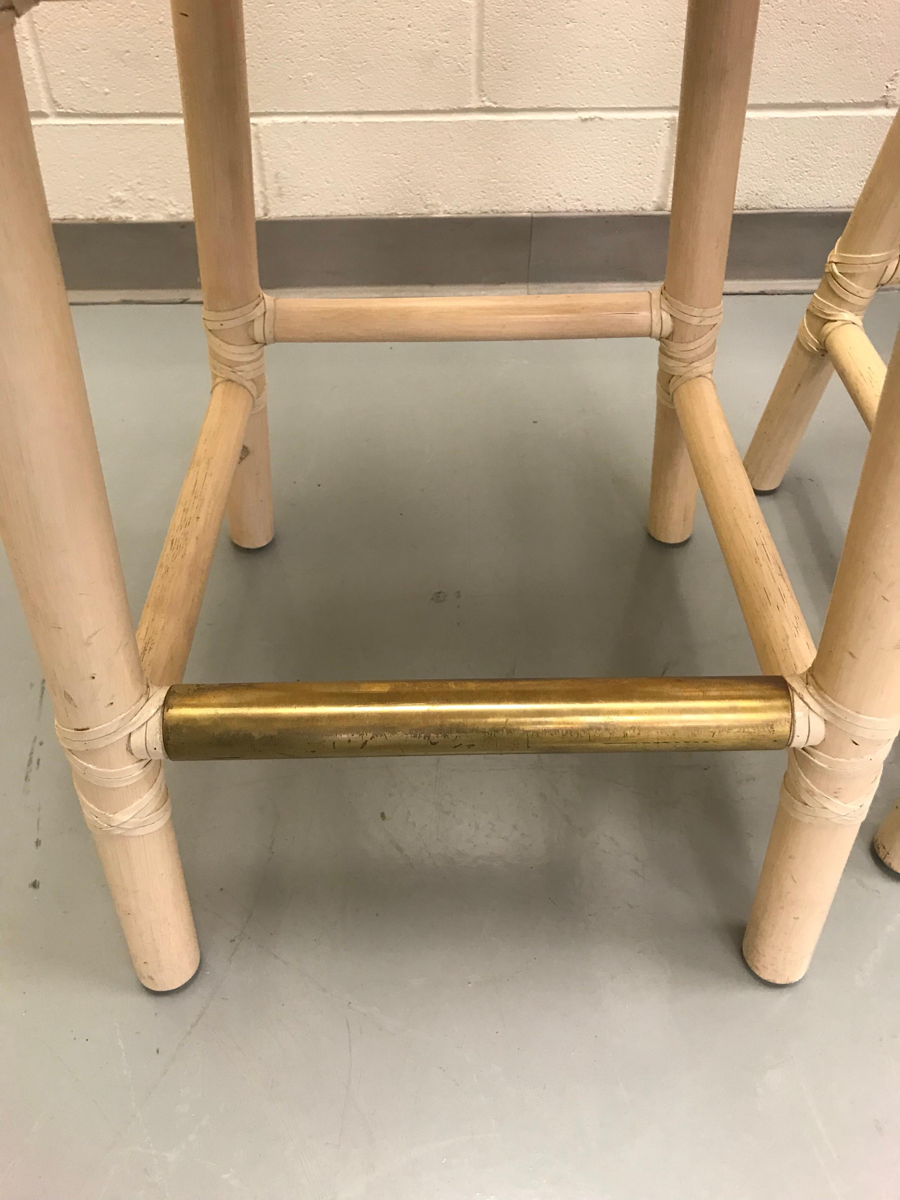 Set of Three McGuire Bar or Counter Stools 6