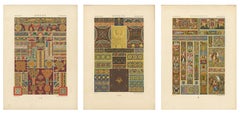 Set of Three Medieval & Renaissance Ornament Chromolithographs, c.1873