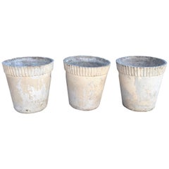 Set of Three Medium Flower Pot Form Planters Designed by Willy Guhl Set of Three Medium Flower Pot Form Planters Designed by Willy Guhl