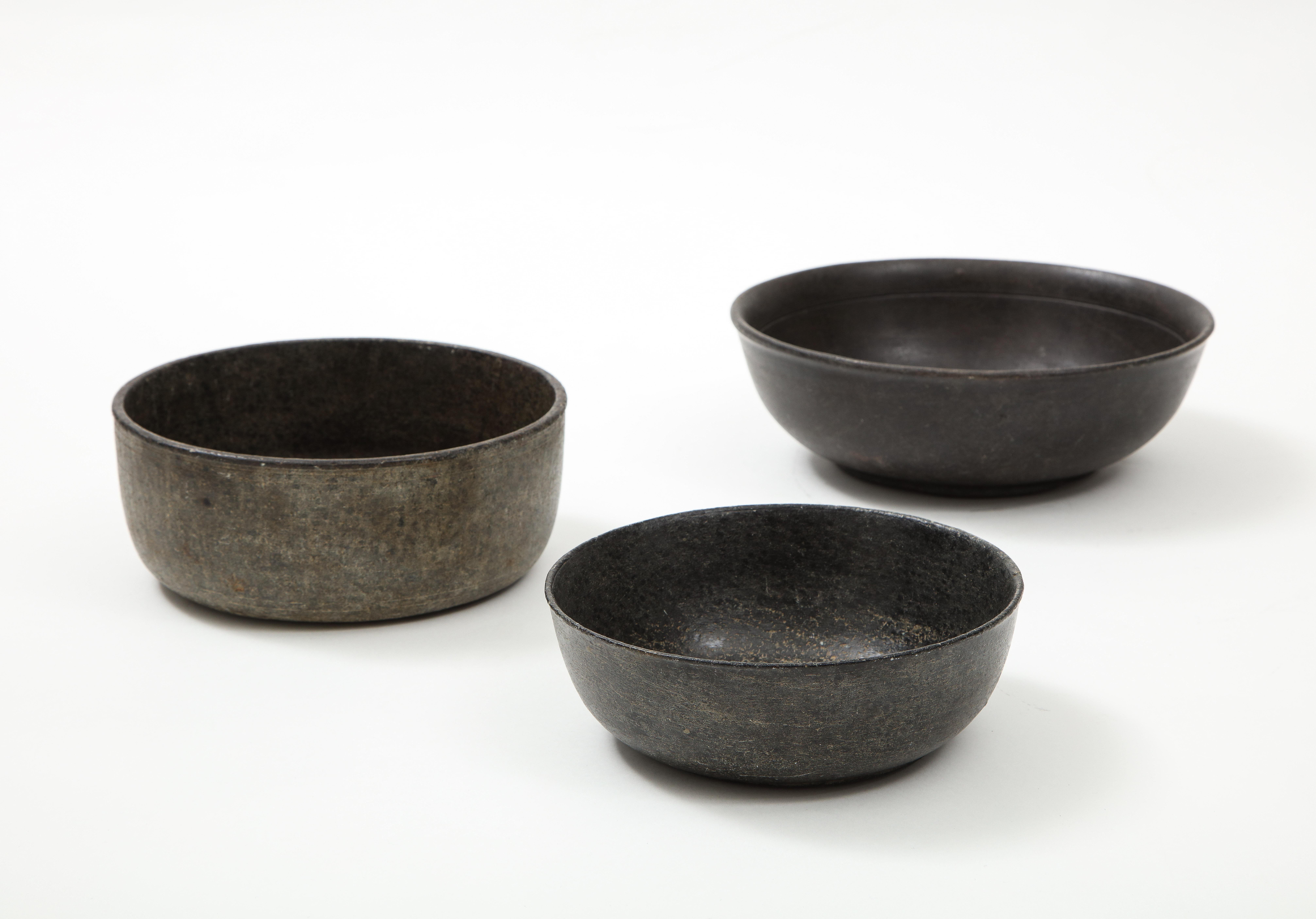Set of Three Mesoamerican Bowls, 'Pre Columbian/Chauvin' 900 B.C-1500 A.D. 1