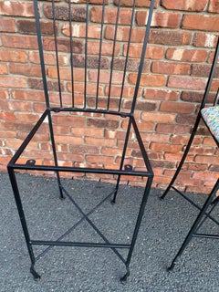 Set of Three Metal Bar Stools